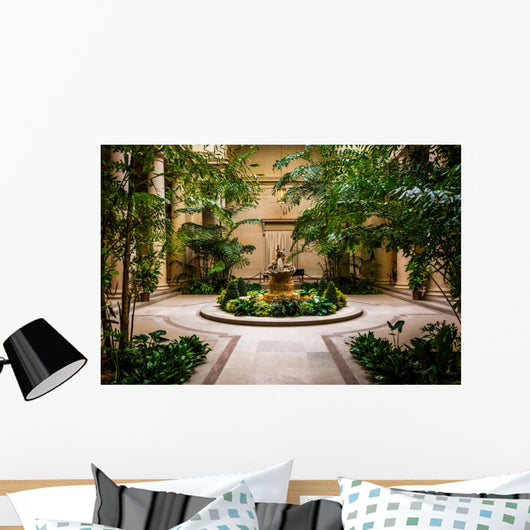 Indoor garden area in the National Gallery of Art in Washington, Wall Mural