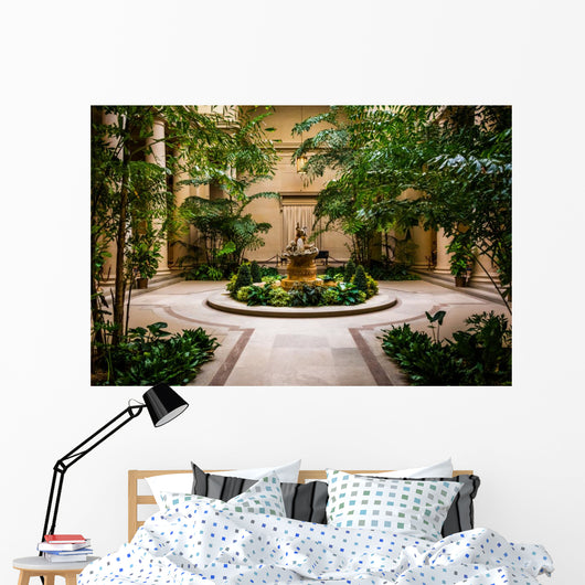 Indoor garden area in the National Gallery of Art in Washington, Wall Mural