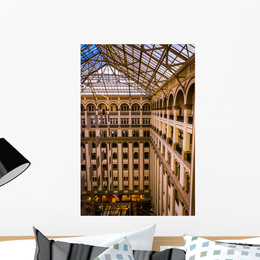 Interior architecture at the Old Post Office, in Washington, DC. Wall Mural