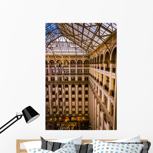 Interior architecture at the Old Post Office, in Washington, DC. Wall Mural