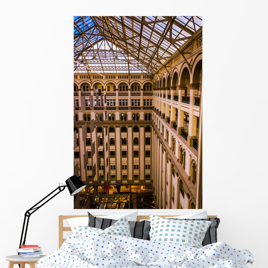 Interior architecture at the Old Post Office, in Washington, DC. Wall Mural