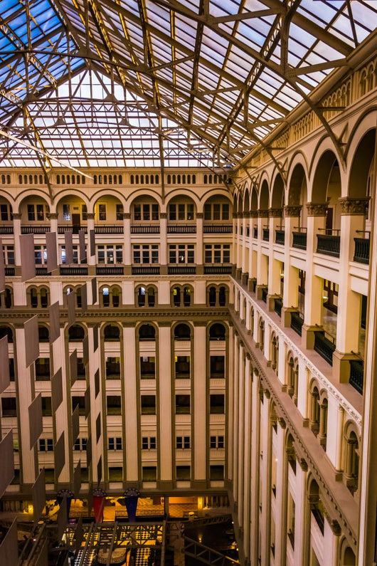 Interior architecture at the Old Post Office, in Washington, DC. Wall Mural