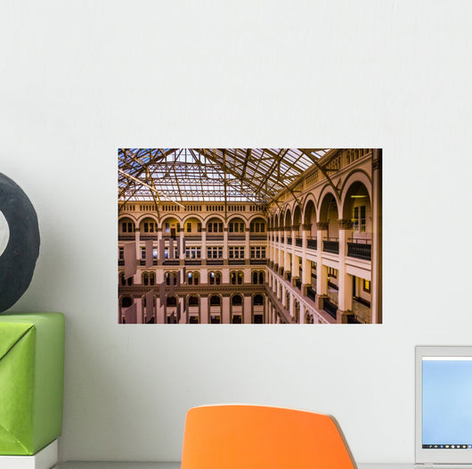 Interior architecture at the Old Post Office, in Washington, DC. Wall Mural