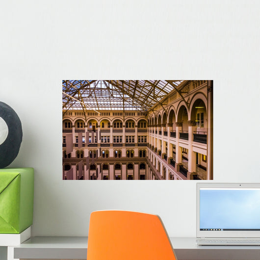 Interior architecture at the Old Post Office, in Washington, DC. Wall Mural