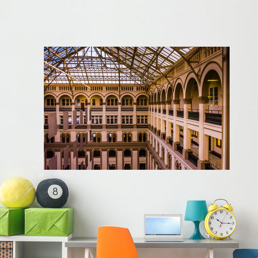 Interior architecture at the Old Post Office, in Washington, DC. Wall Mural