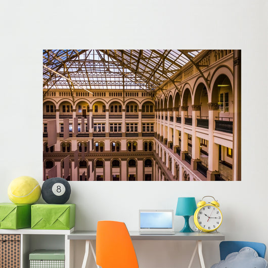 Interior architecture at the Old Post Office, in Washington, DC. Wall Mural