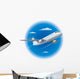 flying airplane Wall Decal