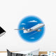 flying airplane Wall Decal