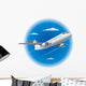 flying airplane Wall Decal