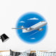 flying airplane Wall Decal