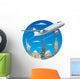 air travel concept Wall Decal