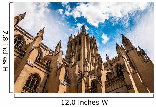 Looking up at a tower at the Washington National Cathedral, in W Wall Mural