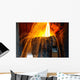 Smelting metal in a metallurgical plant. Wall Mural