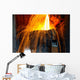 Smelting metal in a metallurgical plant. Wall Mural