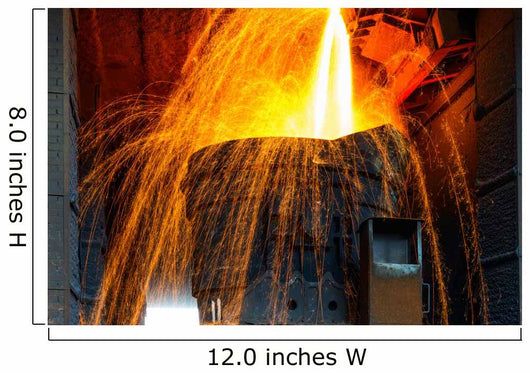 Smelting metal in a metallurgical plant. Wall Mural