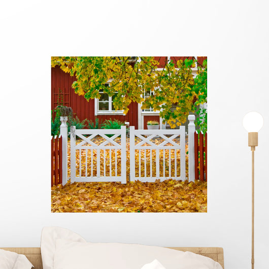 Garden in autumn Wall Mural