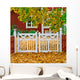 Garden in autumn Wall Mural