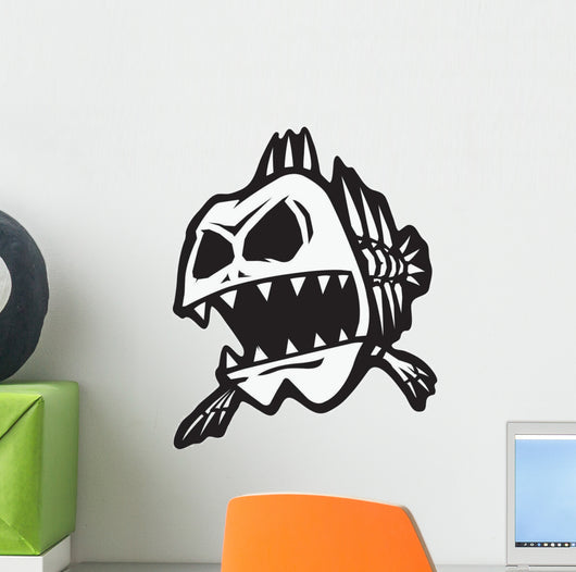 Bad Bones Fish Wall Decal