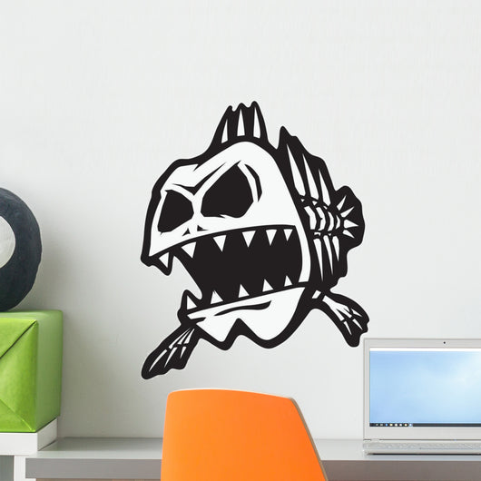 Bad Bones Fish Wall Decal