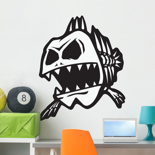 Bad Bones Fish Wall Decal