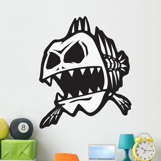 Bad Bones Fish Wall Decal