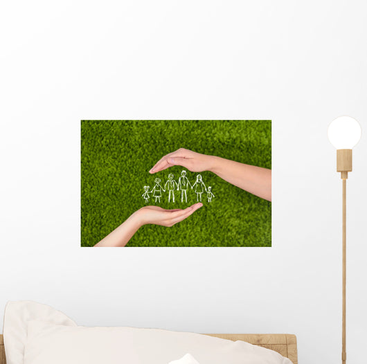 Family life insurance, protecting family, family concepts. Wall Mural