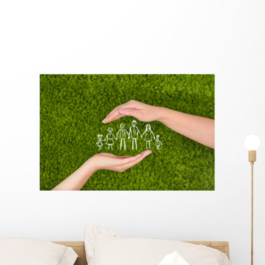 Family life insurance, protecting family, family concepts. Wall Mural