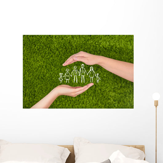 Family life insurance, protecting family, family concepts. Wall Mural