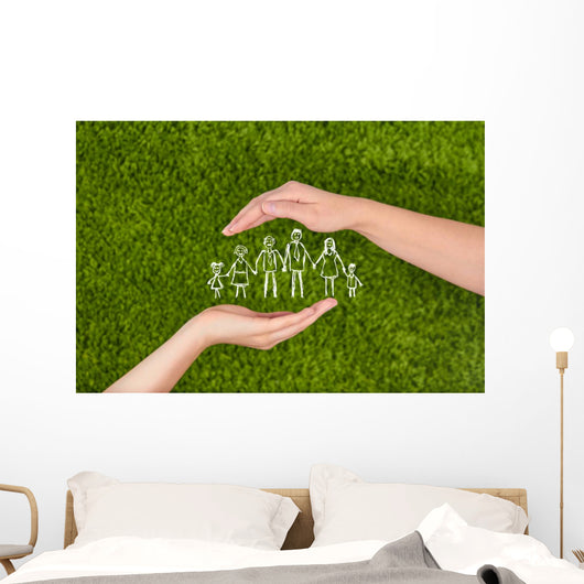 Family life insurance, protecting family, family concepts. Wall Mural