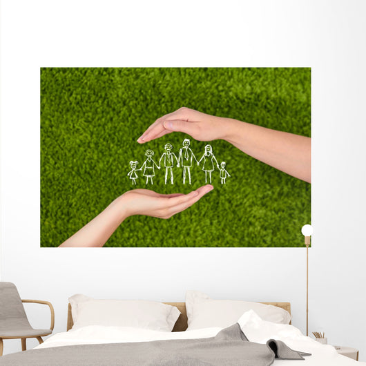 Family life insurance, protecting family, family concepts. Wall Mural
