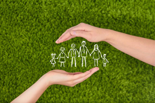 Family life insurance, protecting family, family concepts. Wall Mural