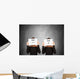 two women hiding behind sheets of paper Wall Mural