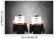 two women hiding behind sheets of paper Wall Mural