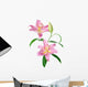 Pink Lily Flowers Wall Decal