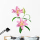 Pink Lily Flowers Wall Decal