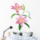 Pink Lily Flowers Wall Decal