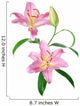 Pink Lily Flowers Wall Decal