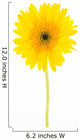 Yellow gerbera flower Wall Decal