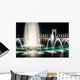 The National World War II Memorial Fountains at night at the Nat Wall Mural