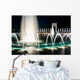 The National World War II Memorial Fountains at night at the Nat Wall Mural