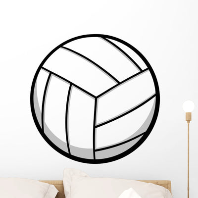 Volleyball Wall Decal shown on a wall