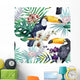 Tropical Jungle Toucan Wall Mural