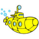 Yellow Submarine Wall Decal