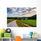 Cloudy sky over a dirt road and farm fields in rural York County Wall Mural