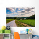 Cloudy sky over a dirt road and farm fields in rural York County Wall Mural