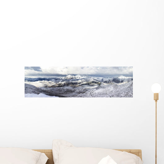 mountain ridge snow landscape Wall Mural