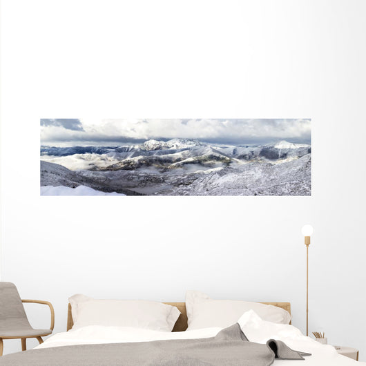 mountain ridge snow landscape Wall Mural