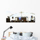 An empty Stage Before the Concert with floodlight Wall Mural