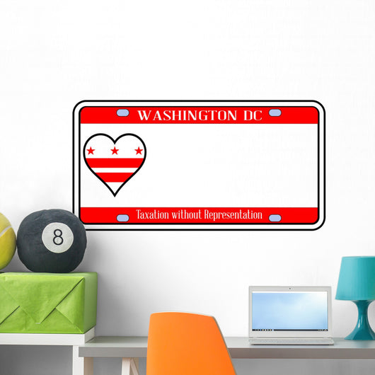 Washington DC License Plate Wall Decal