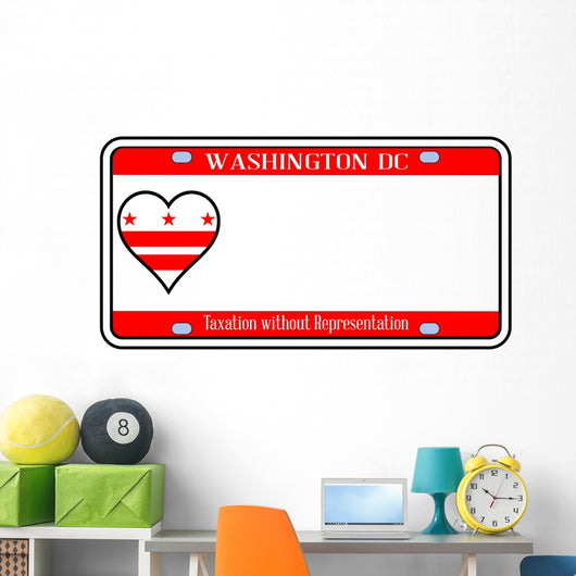 Washington DC License Plate Wall Decal